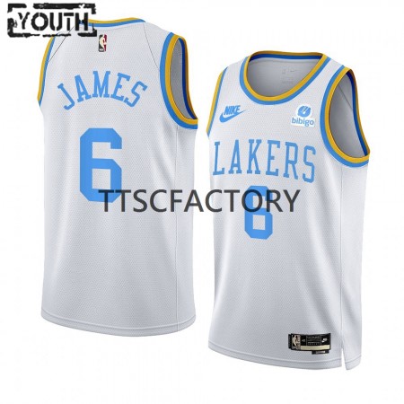 Maillot Basket Los Angeles Lakers LeBron James 6 Nike 2022-23 Classic Edition Blanc Swingman - Enfant